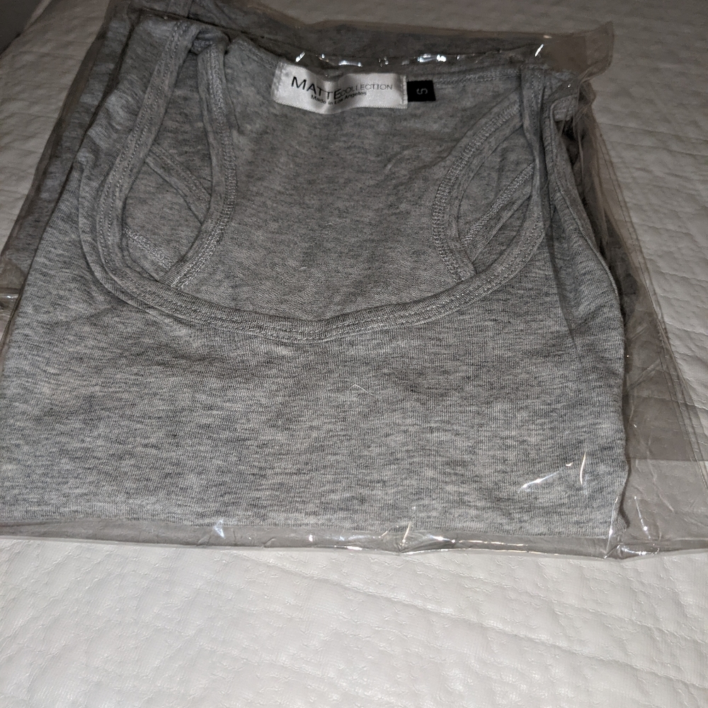 Matte Collection - Grey RacerBack Bodysuit - Picture 4 of 4